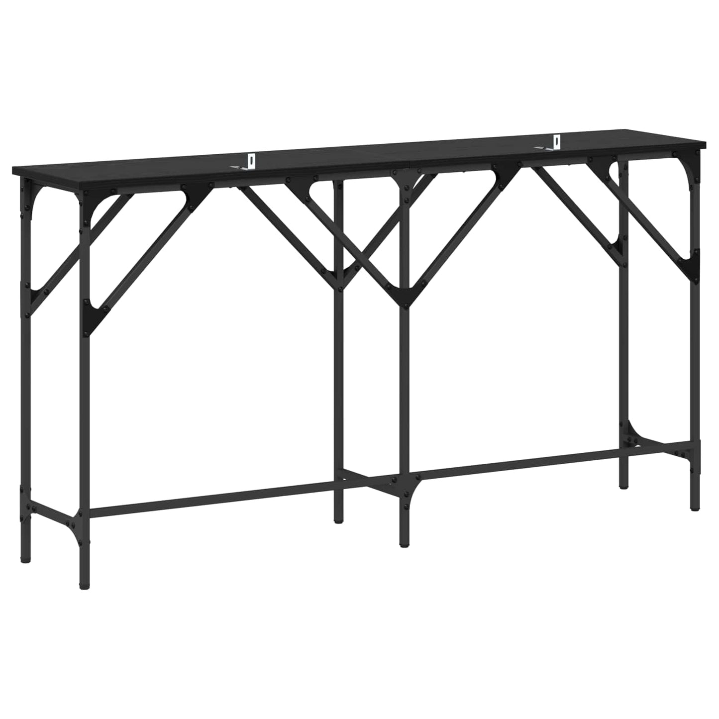 Konsolbord Sort eg 140 x 29 x 75 cm Konstrueret træ