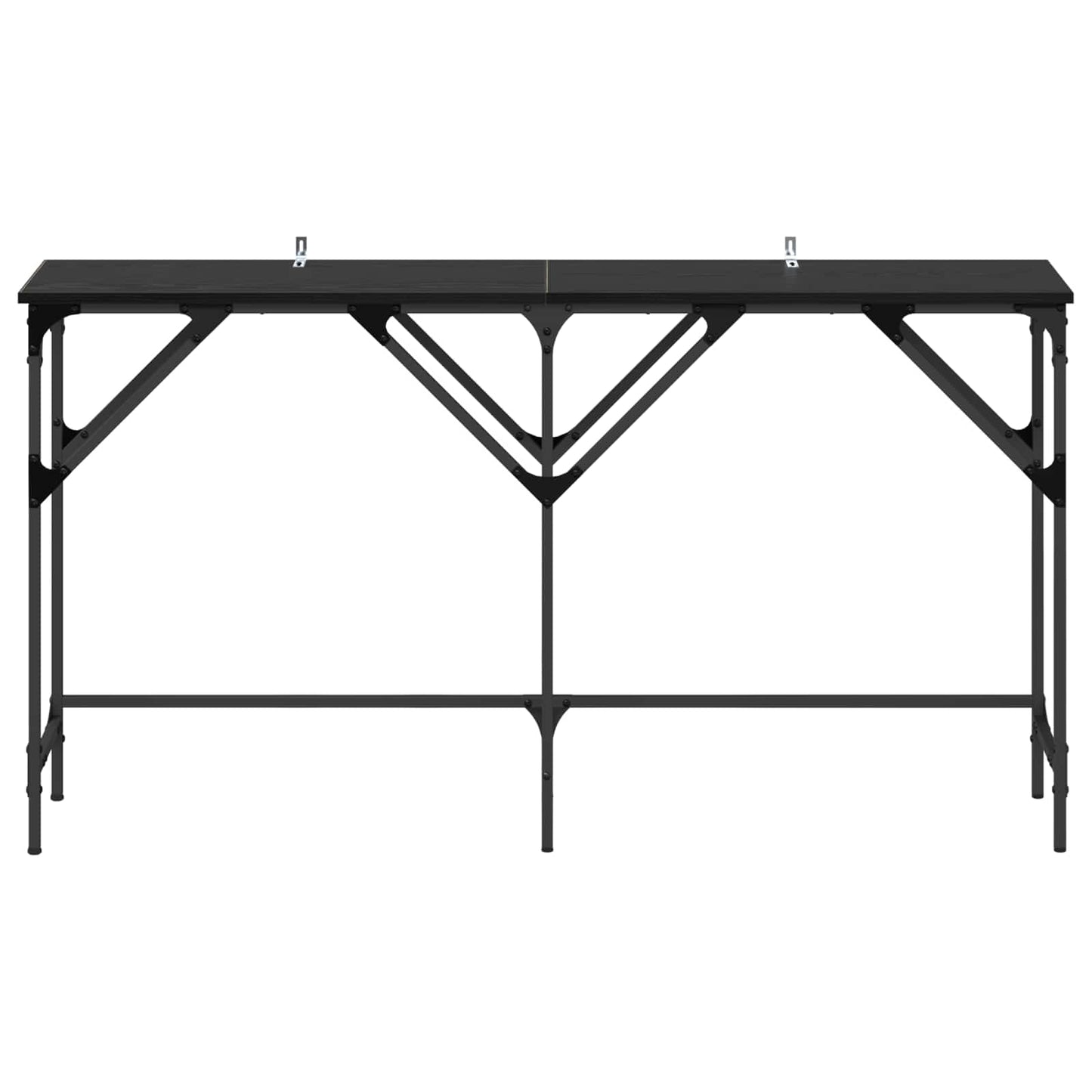 Konsolbord Sort eg 140 x 29 x 75 cm Konstrueret træ