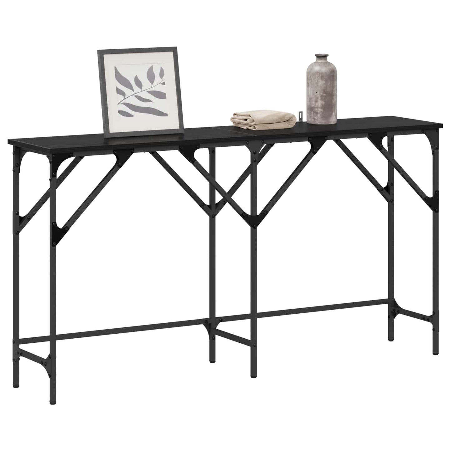 Konsolbord Sort eg 140 x 29 x 75 cm Konstrueret træ