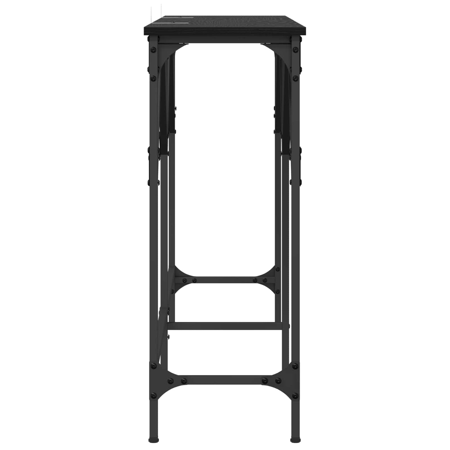 Konsolbord Sort eg 140 x 29 x 75 cm Konstrueret træ