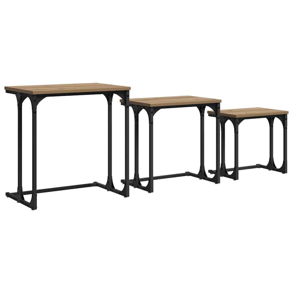 Nesting Kaffebord 3 stk. artisan eg 50.5 x 35 x 53 cm