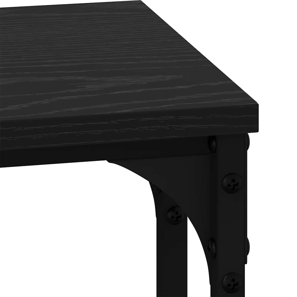 Nesting Kaffebord 3 pcs Sort eg Konstrueret træ