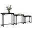 Nesting Kaffebord 3 stk. Sort eg 50.5 x 35 x 53 cm