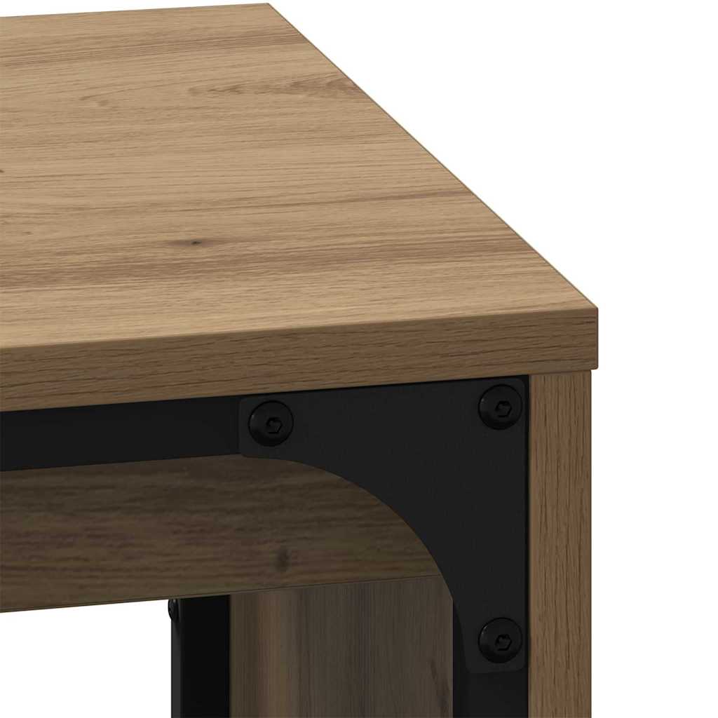 Sofabord 3 stk. Artisan Egetræ 60 x 35 x 56 cm Konstrueret træ