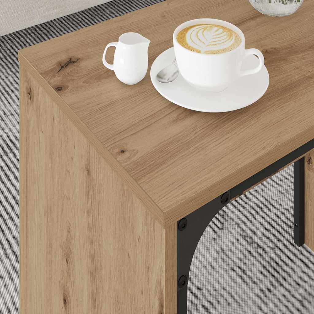 Sofabord 3 pcs Artisan Egetræ 60 x 35 x 56 cm Konstrueret træ