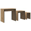 Sofabord 3 stk. Artisan Egetræ 60 x 35 x 56 cm Konstrueret træ