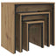Sofabord 3 stk. Artisan Egetræ 60 x 35 x 56 cm Konstrueret træ