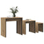 Sofabord 3 stk. Artisan Egetræ 60 x 35 x 56 cm Konstrueret træ
