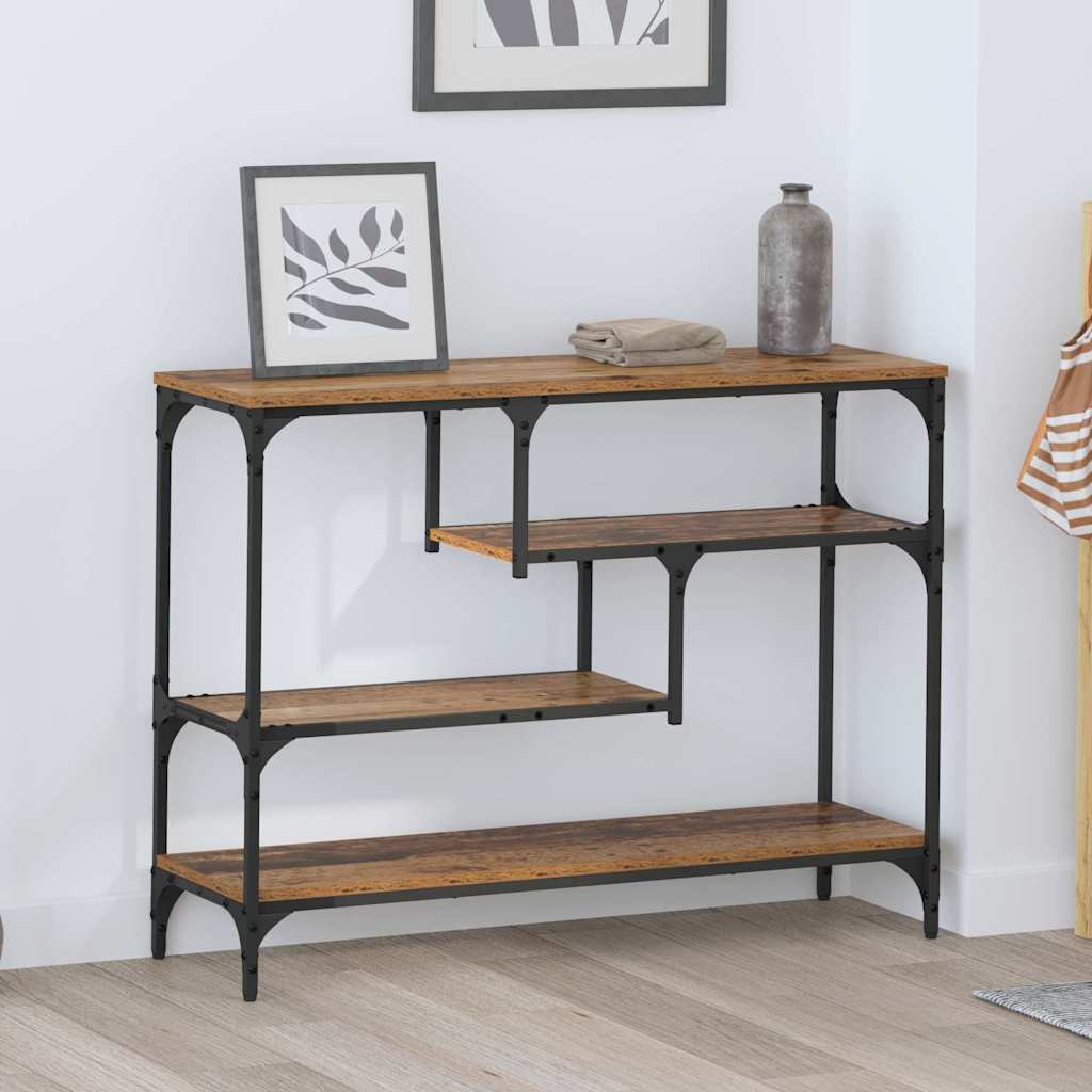 Konsolbord Gammelt træ 100 x 30 x 75 cm Konstrueret træ