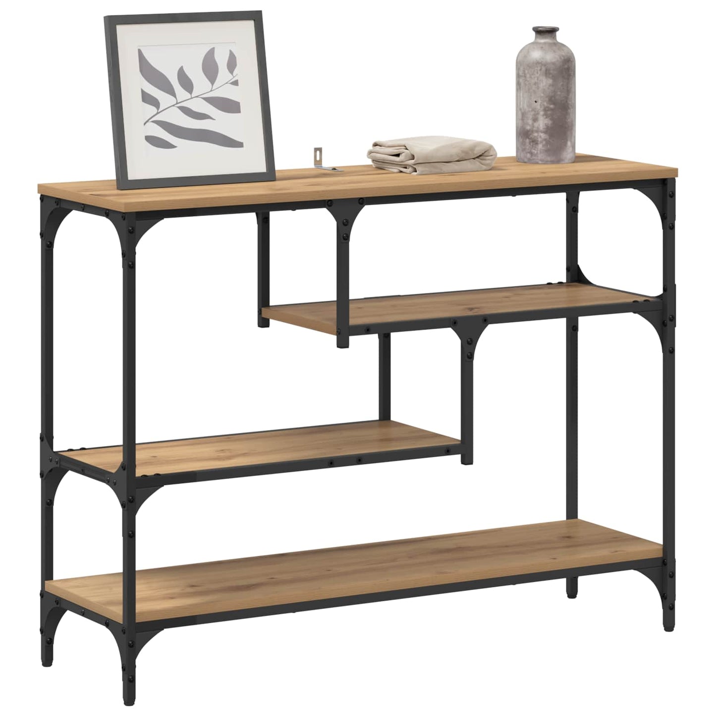 Konsolbord Artisan Egetræ 100 x 30 x 75 cm Konstrueret træ