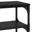 Konsolbord med hylde Sort eg 100 x 30 x 75 cm Konstrueret træ