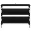 Konsolbord med hylde Sort eg 100 x 32 x 75 cm Konstrueret træ