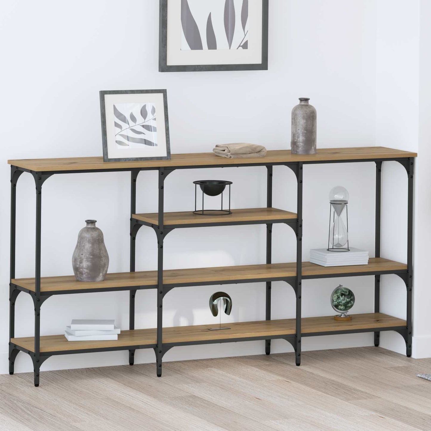 Konsolbord artisan eg 160 x 29 x 80 cm Konstrueret træ