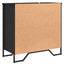Sideboard med skuffe Sort eg 79,5 x 35,5 x 74,5 cm