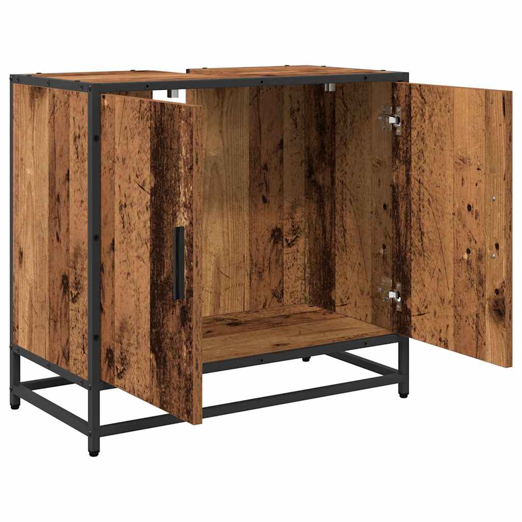 Badeværelsesskabsunder Gammelt træ 65 x 33 x 60 cm