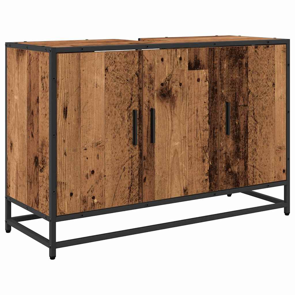 Badeværelsesskab Gammelt træ 90 x 33 x 60 cm Konstrueret træ