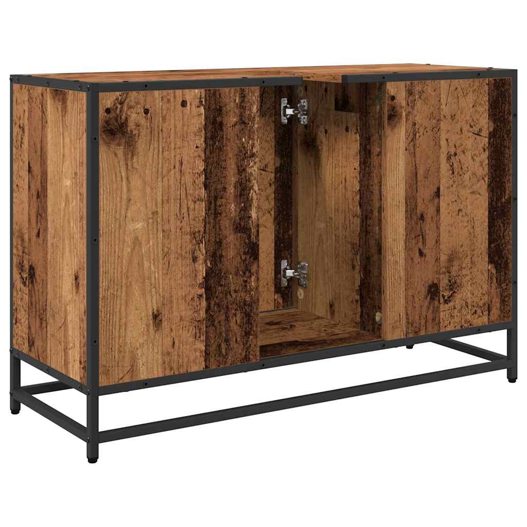 Badeværelsesskab Gammelt træ 90 x 33 x 60 cm Konstrueret træ