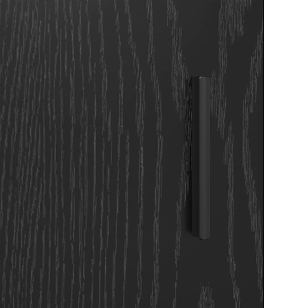 Badeværelsesskab Sort eg 90 x 33 x 60 cm Konstrueret træ