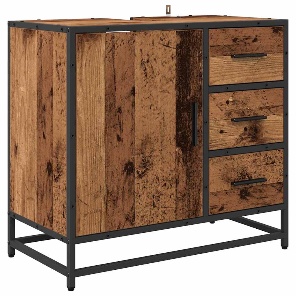 Badeværelsesskab Gammelt træ 65 x 33 x 60 cm Konstrueret træ