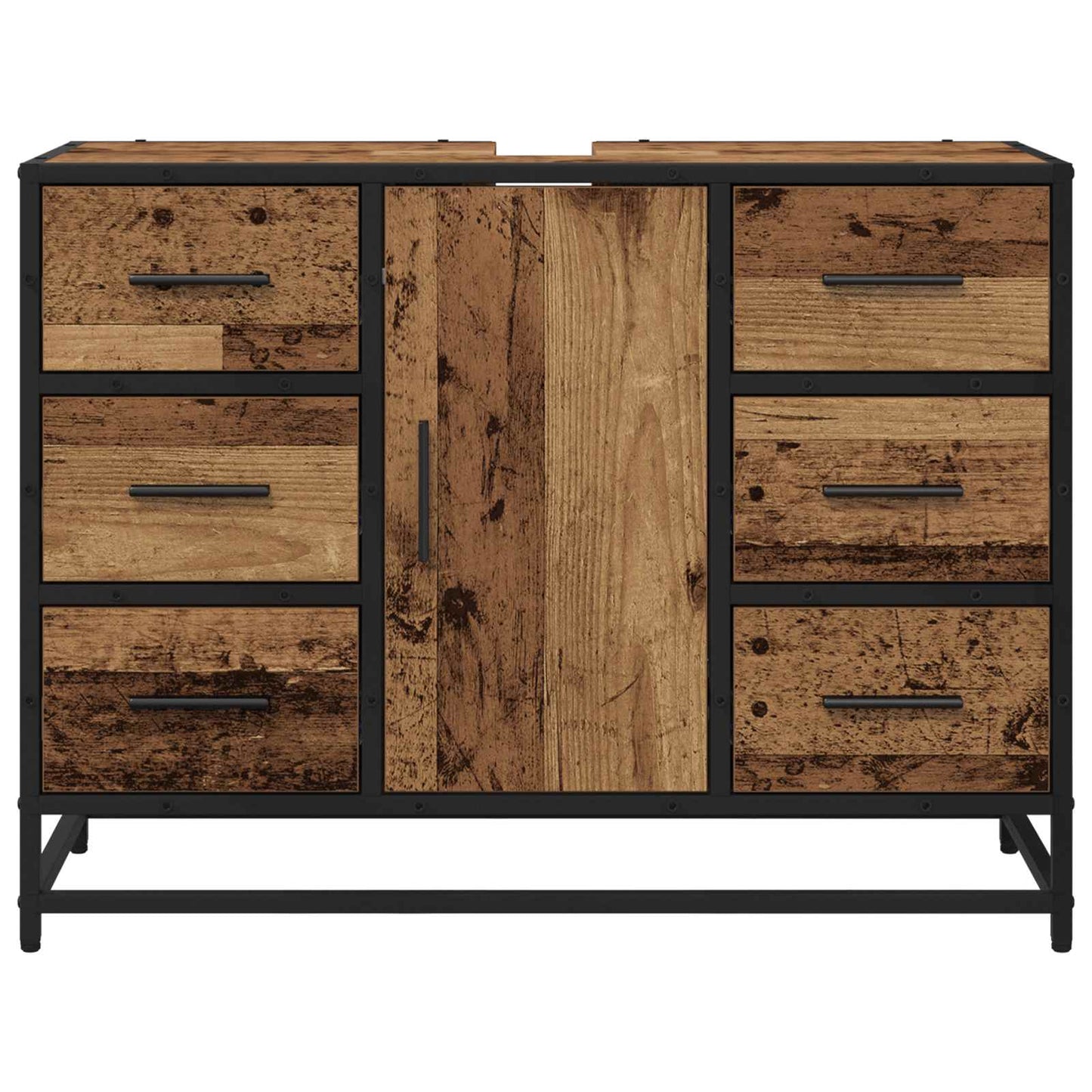 Badeværelsesskab Gammelt træ 80 x 33 x 60 cm Konstrueret træ