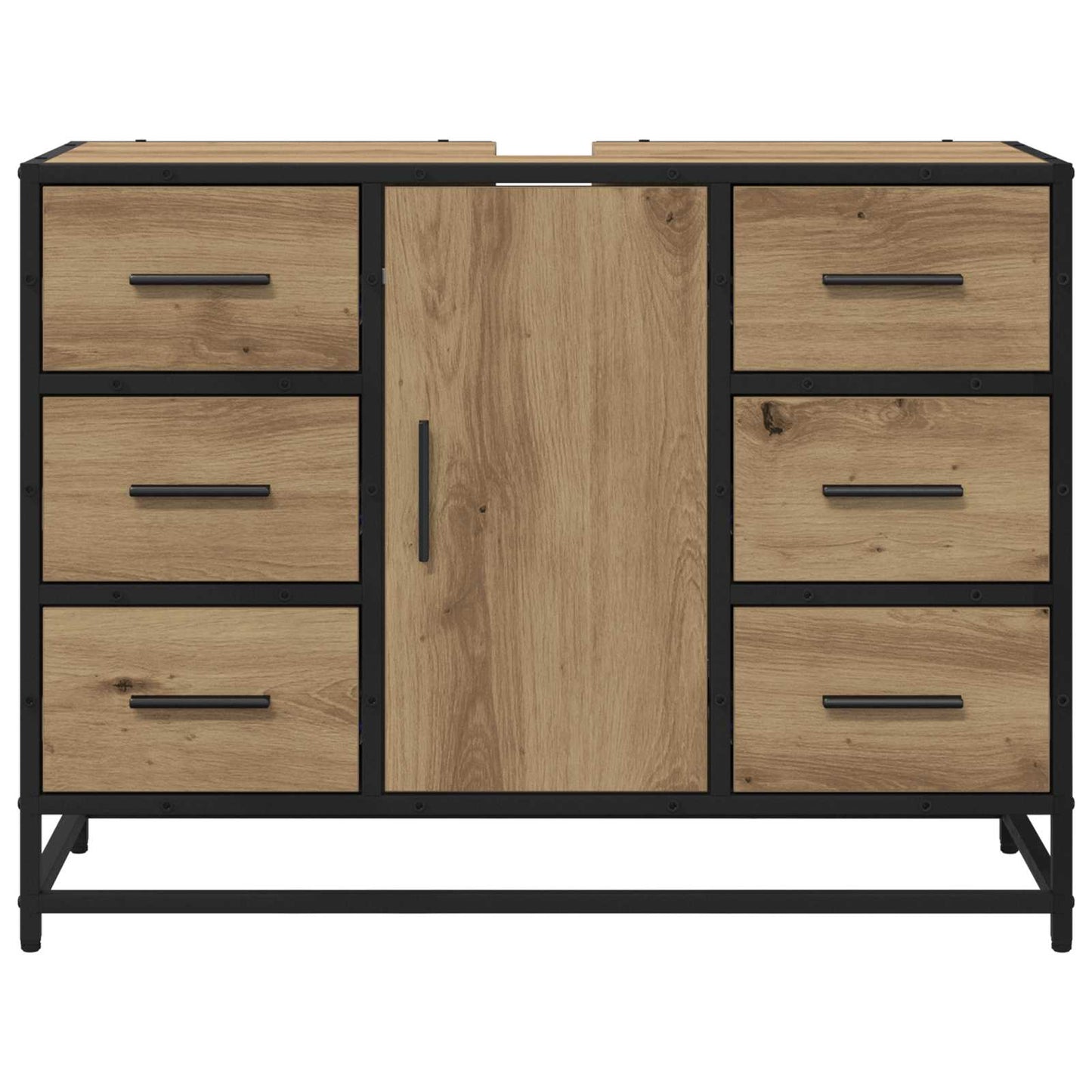 Badeværelsesskab Artisan Egetræ 80 x 33 x 60 cm Konstrueret træ