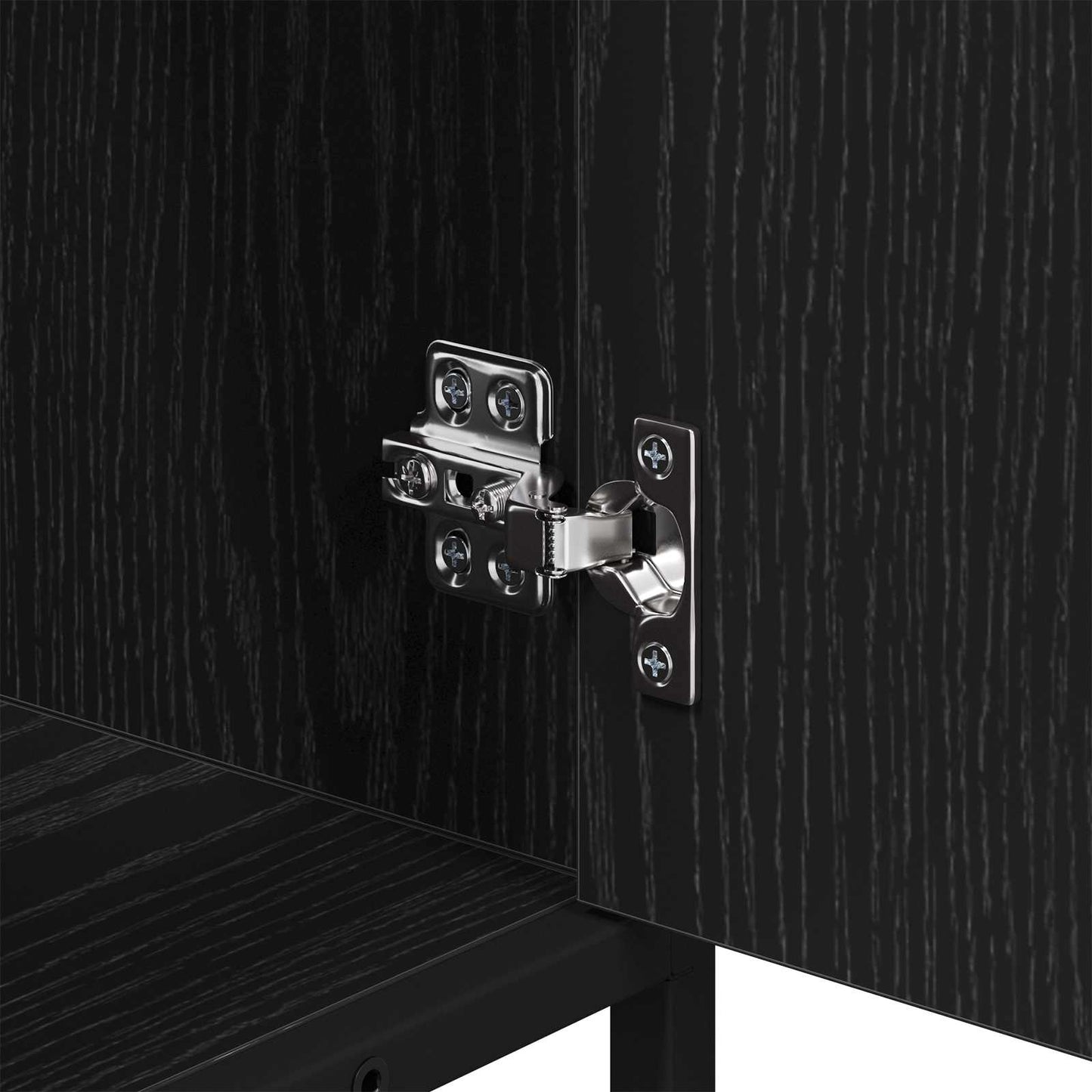Badeværelsesskab Sort eg 65 x 33 x 60 cm Konstrueret træ