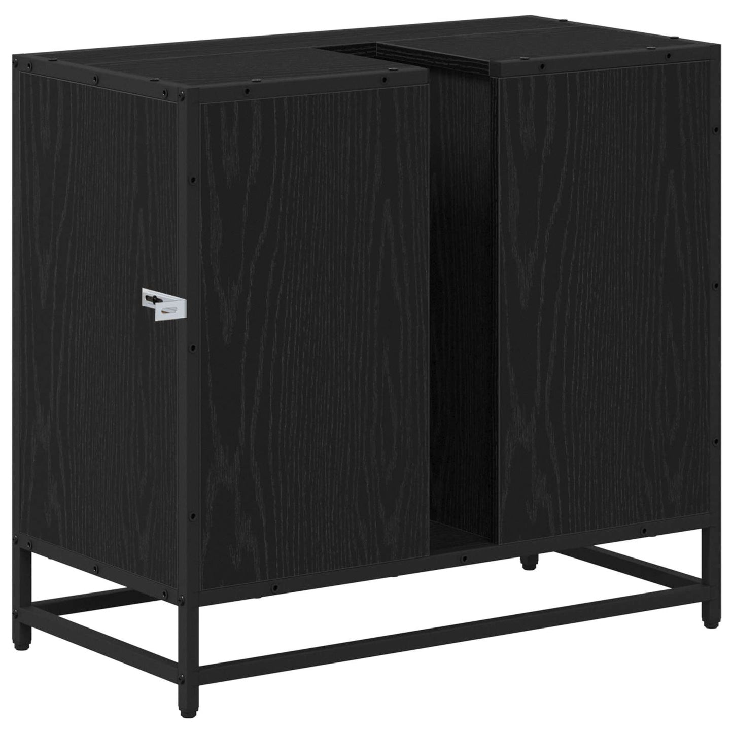 Badeværelsesskab Sort eg 65 x 33 x 60 cm Konstrueret træ