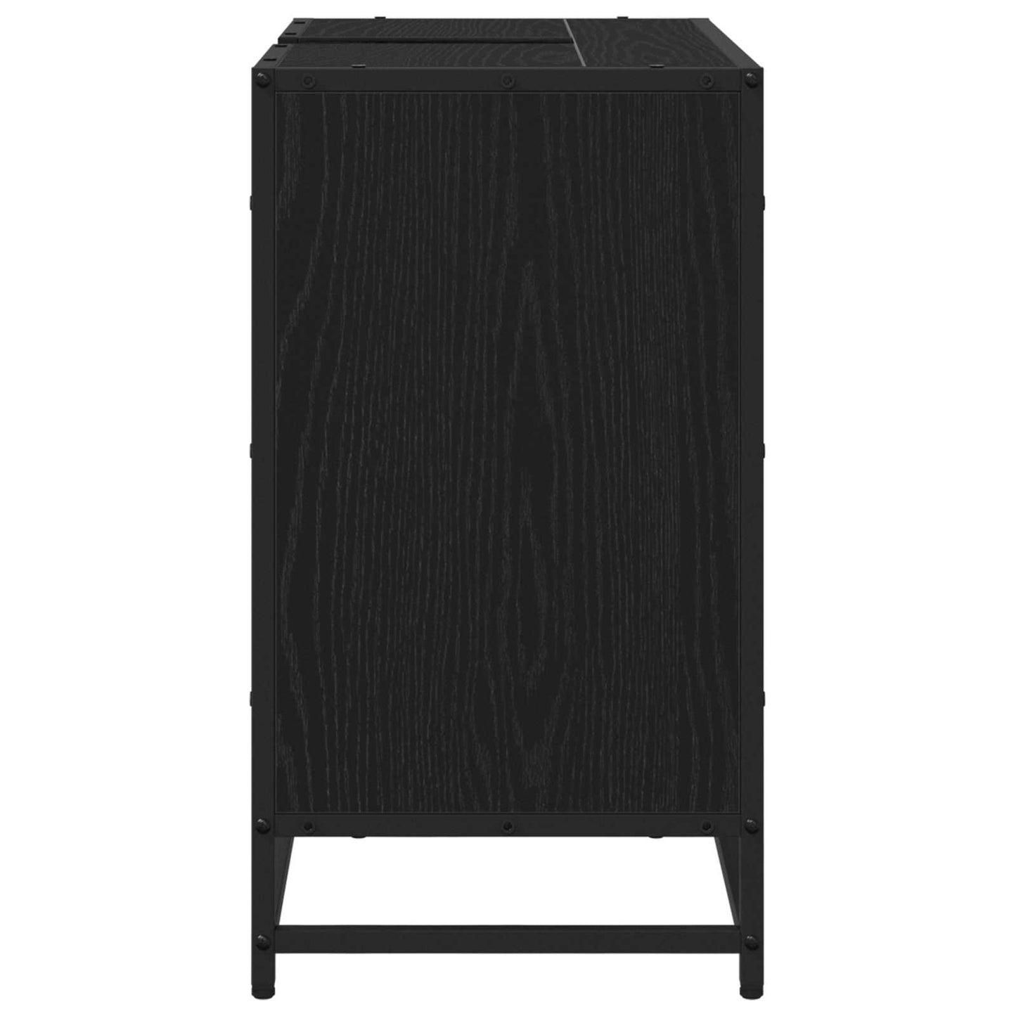 Badeværelsesskab Sort eg 65 x 33 x 60 cm Konstrueret træ