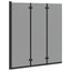 Bruser Indhegning Sort 130 x 138 cm ESG Glas og Aluminium