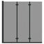 Bruser Indhegning Sort 130 x 138 cm ESG Glas og Aluminium