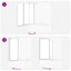 Bruser Indhegning Sort 120 x 68 x 130 cm ESG Glas og Aluminium