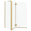 Bruser Indhegning Guld 120 x 68 x 130 cm ESG Glas og Aluminium