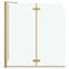 Bruser Indhegning Guld 120 x 68 x 130 cm ESG Glas og Aluminium