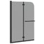 Bruser Indhegning Sort 120 x 140 cm ESG Glas og Aluminium