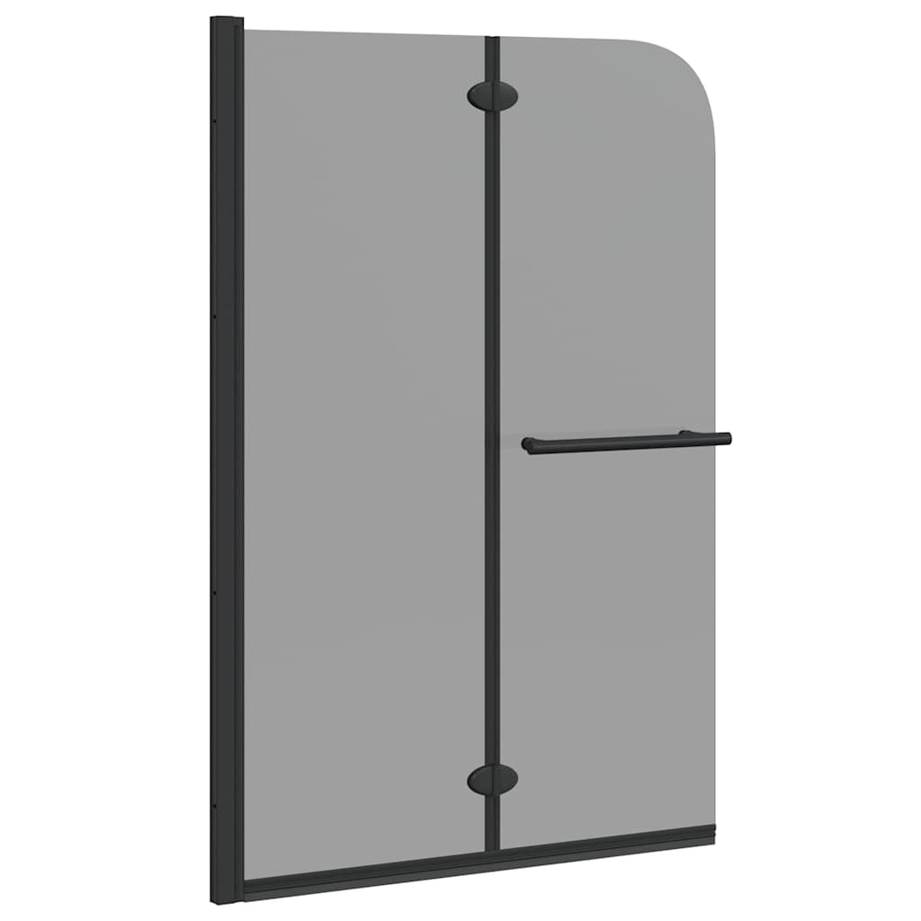 Bruser Indhegning Sort 120 x 140 cm ESG Glas og Aluminium