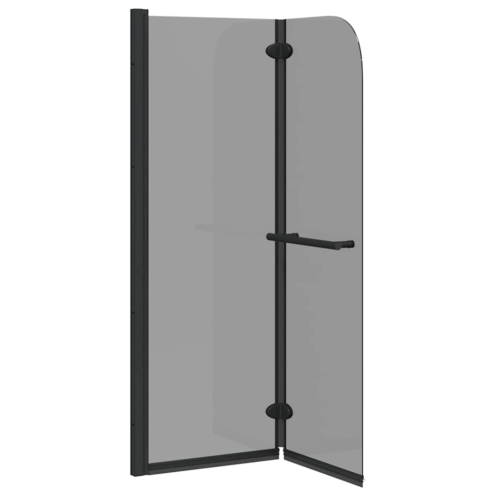 Bruser Indhegning Sort 120 x 140 cm ESG Glas og Aluminium