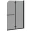 Bruser Indhegning Sort 120 x 140 cm ESG Glas og Aluminium