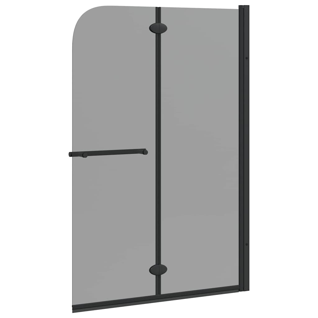 Bruser Indhegning Sort 120 x 140 cm ESG Glas og Aluminium