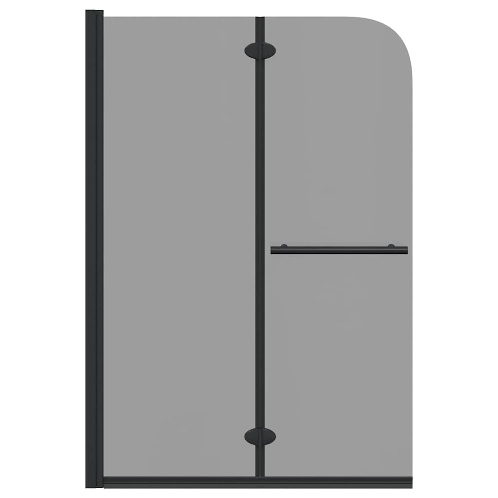 Bruser Indhegning Sort 120 x 140 cm ESG Glas og Aluminium