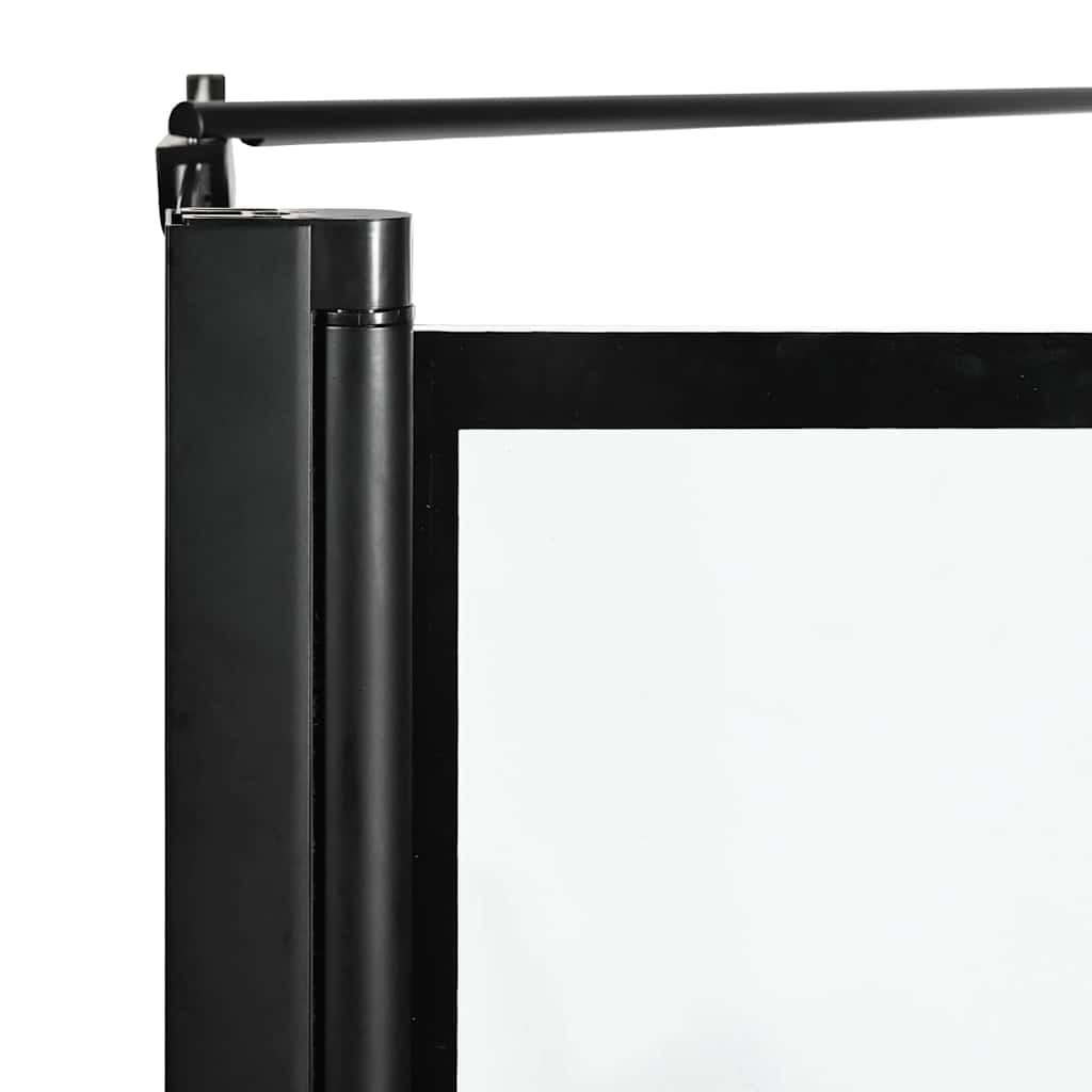 Bade Bruse skærm Sort og Gennemsigtig 100 x 68 x 128 cm