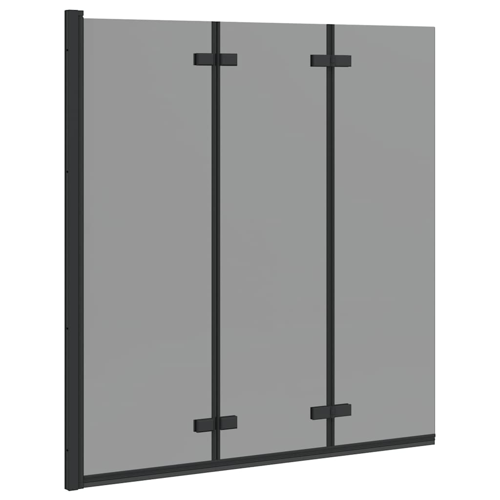 Bruser Indhegning Sort 130 x 138 cm ESG Glas og Aluminium
