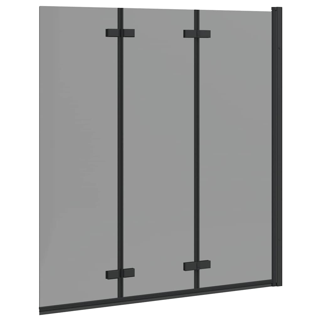 Bruser Indhegning Sort 130 x 138 cm ESG Glas og Aluminium