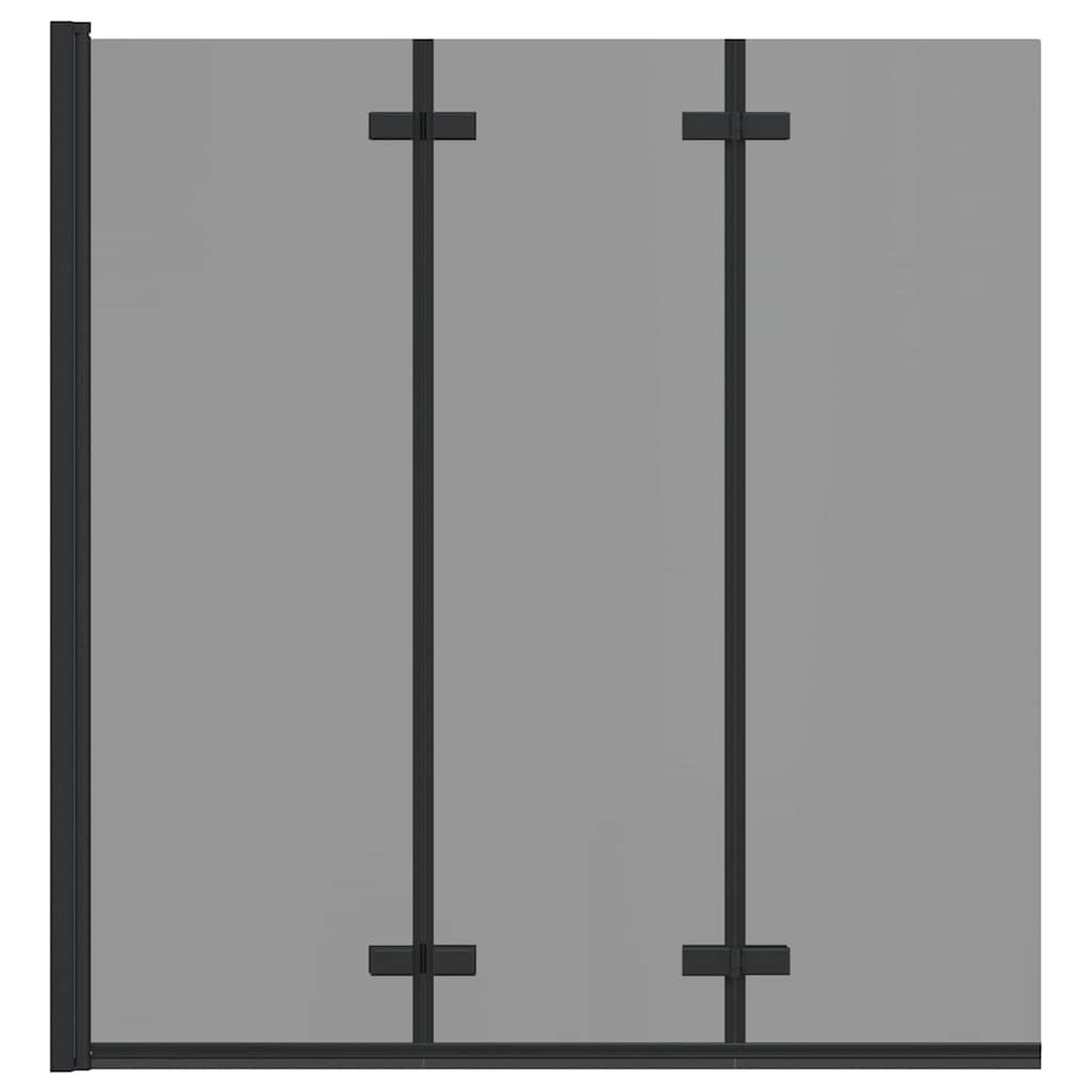 Bruser Indhegning Sort 130 x 138 cm ESG Glas og Aluminium