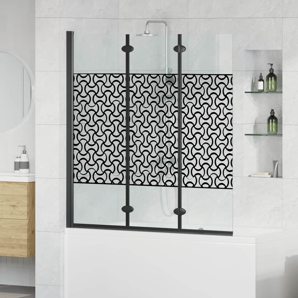 Bruser Indhegning Sort og Gennemsigtig 130 x 130 cm hærdet glas