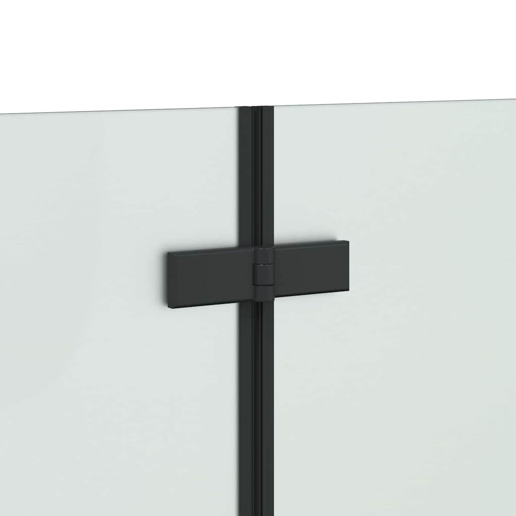 Bruser Indhegning Sort 130 x 138 cm ESG Glas og Aluminium