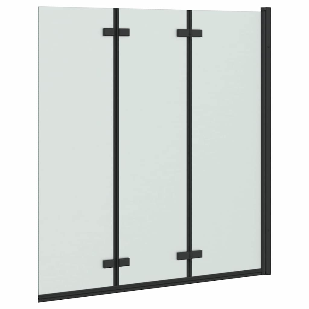 Bruser Indhegning Sort 130 x 138 cm ESG Glas og Aluminium