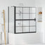 Bade Bruse skærm Sort og Gennemsigtig 116 x 68 x 128 cm