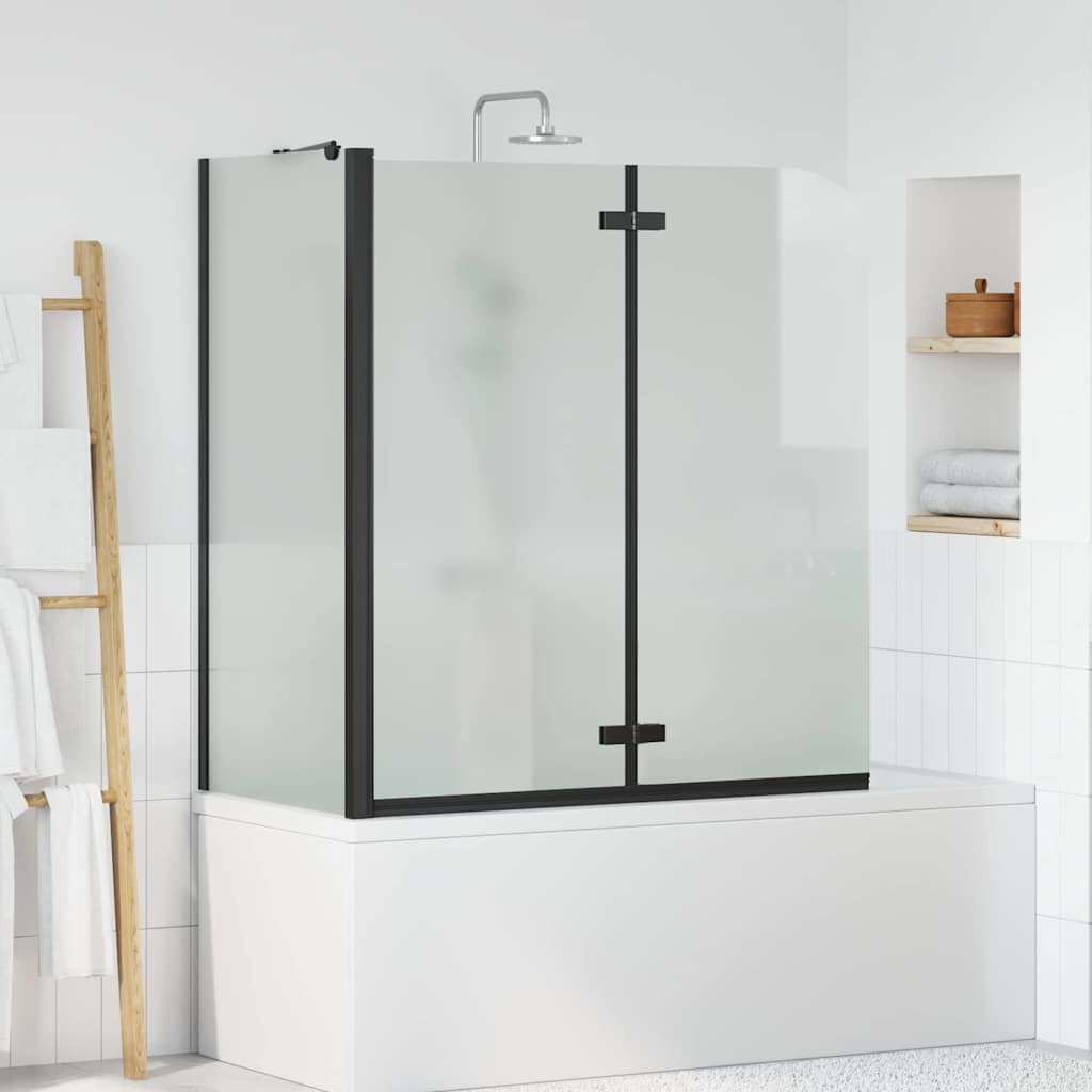 Bruser Indhegning Sort 120 x 68 x 130 cm ESG Glas og Aluminium