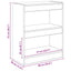 Bogskab 2 niveauer 60 x 30 x 72 cm Konstrueret træ Gammelt træ