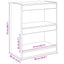 Bogskab 2 niveauer 60 x 30 x 72 cm Konstrueret træ Gammelt træ